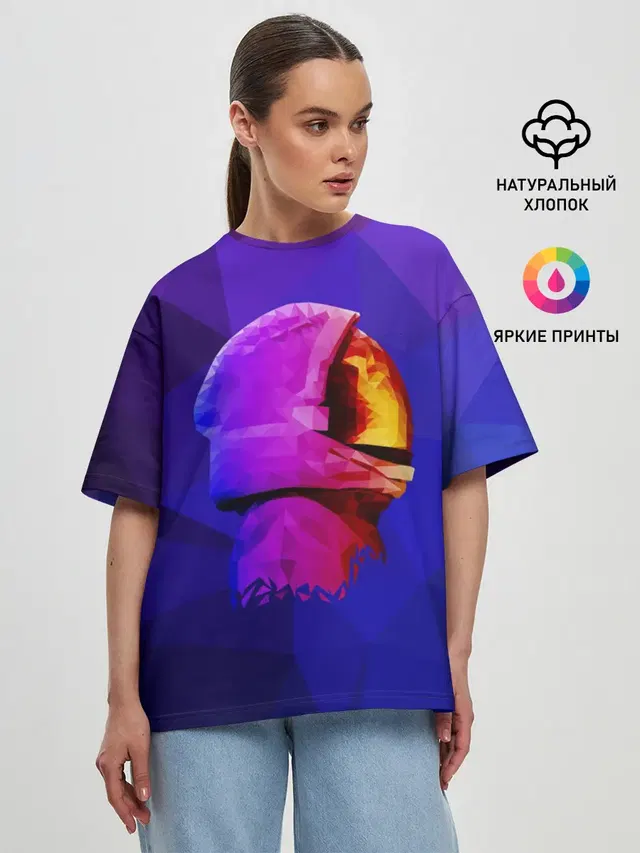 Женская футболка оверсайз