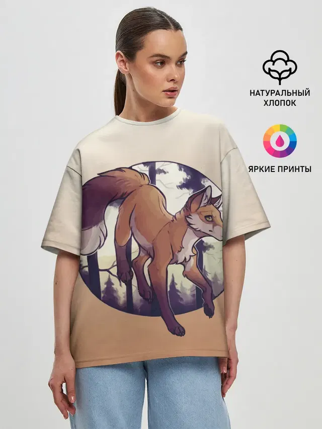 Женская футболка оверсайз