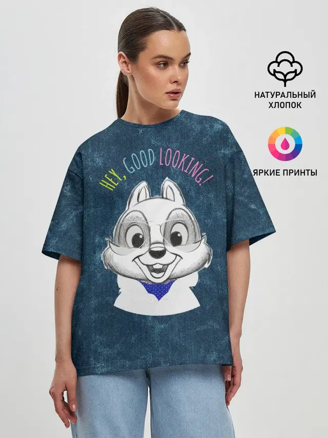 Женская футболка оверсайз