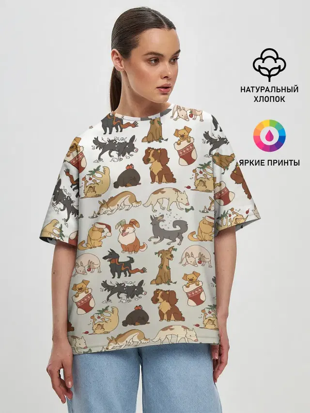 Женская футболка оверсайз