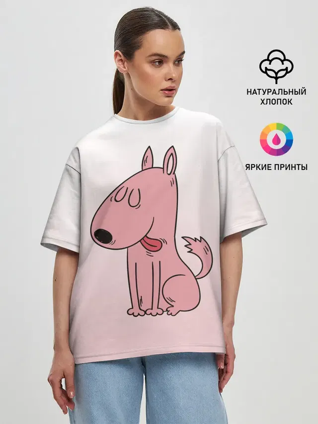 Женская футболка оверсайз