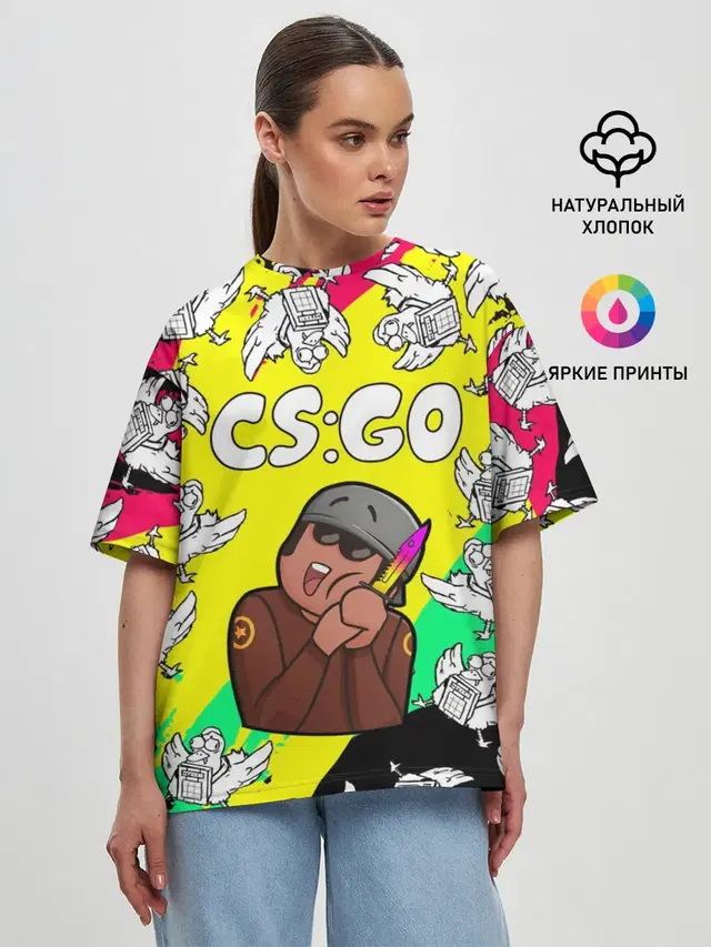 Женская футболка оверсайз