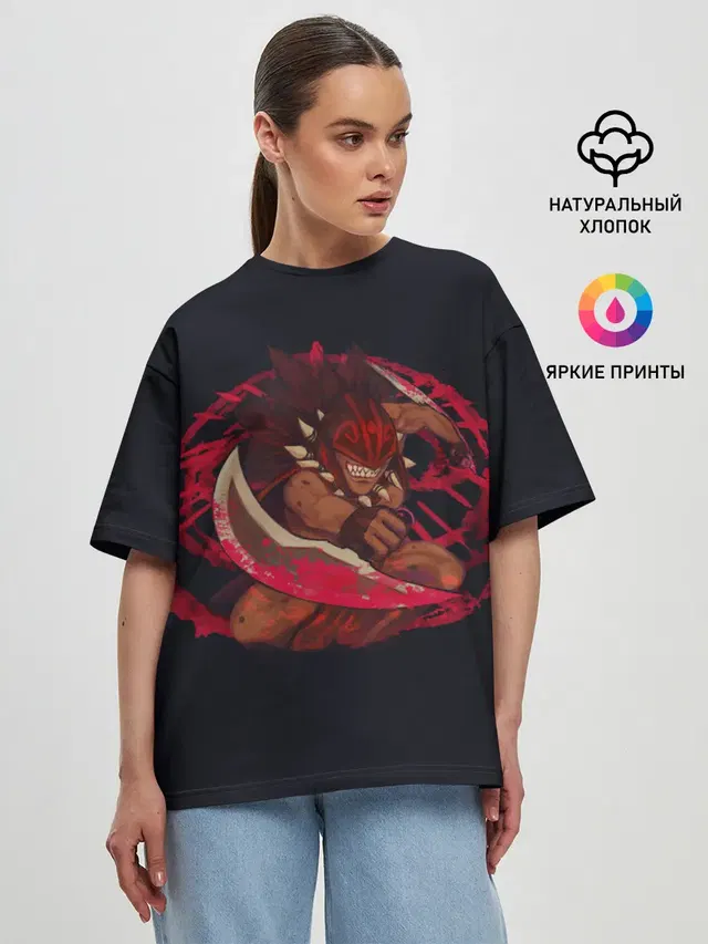 Женская футболка оверсайз