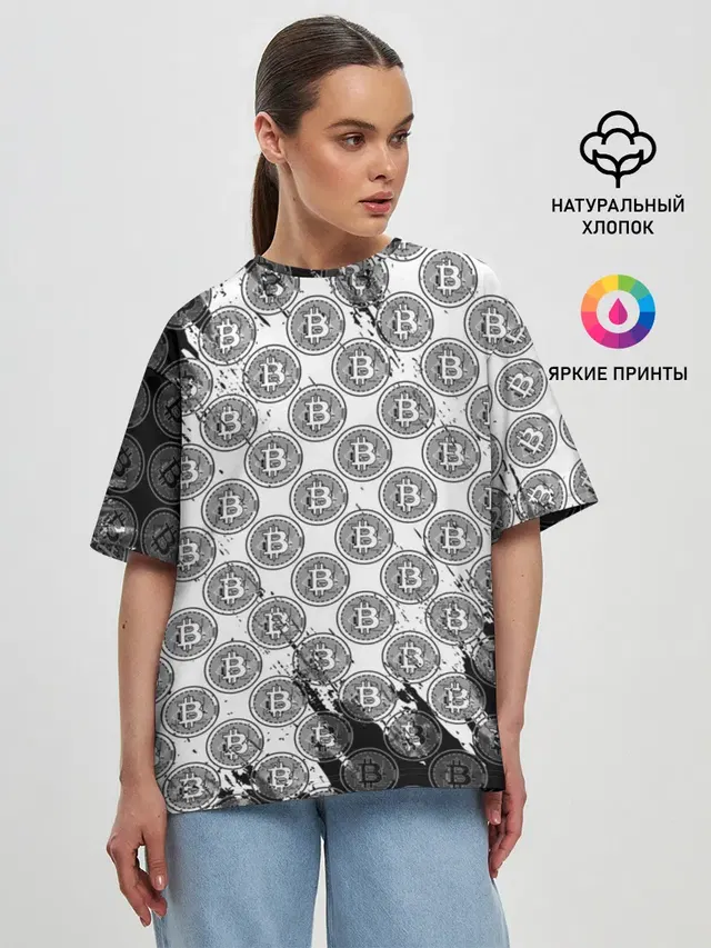 Женская футболка оверсайз