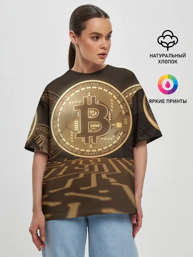 Женская футболка оверсайз