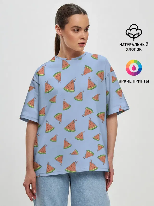 Женская футболка оверсайз