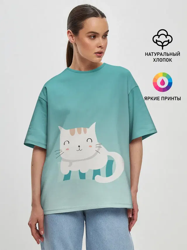 Женская футболка оверсайз