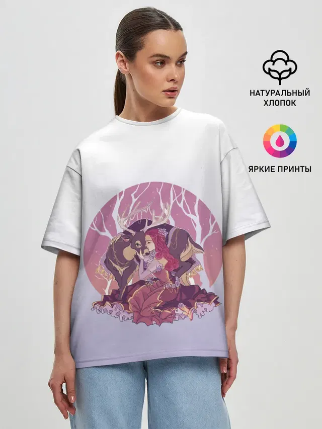 Женская футболка оверсайз