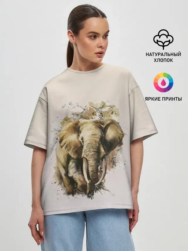 Женская футболка оверсайз