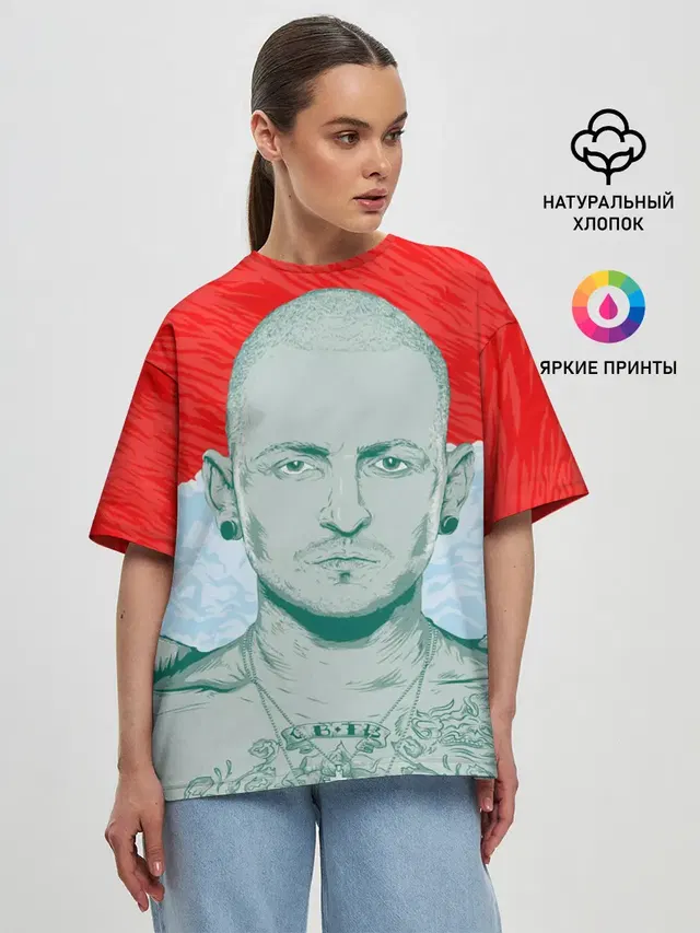 Женская футболка оверсайз