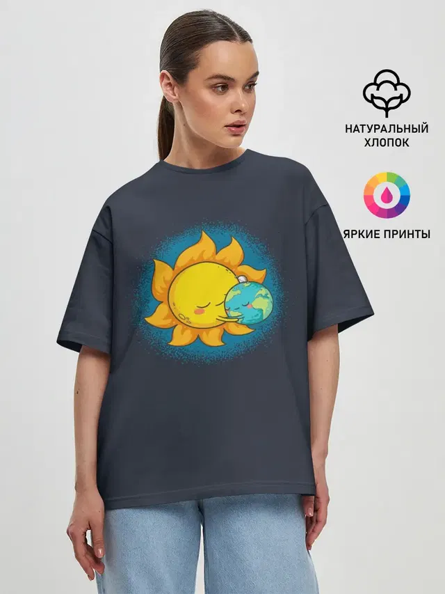 Женская футболка оверсайз