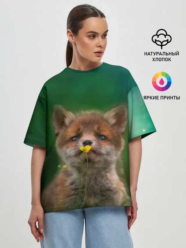 Женская футболка оверсайз