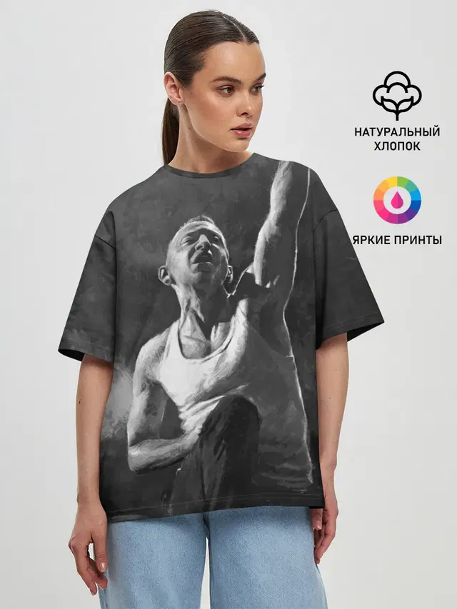 Женская футболка оверсайз