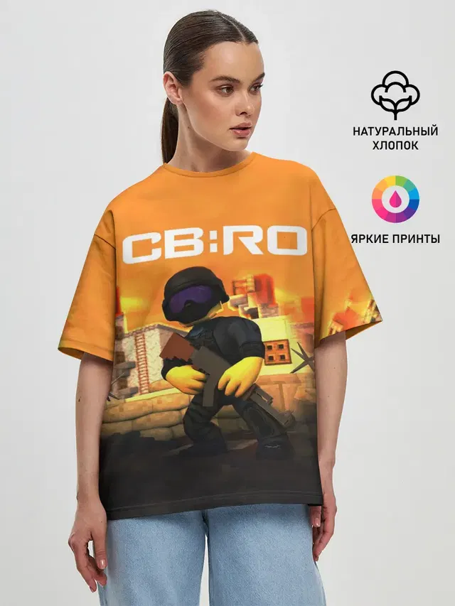 Женская футболка оверсайз