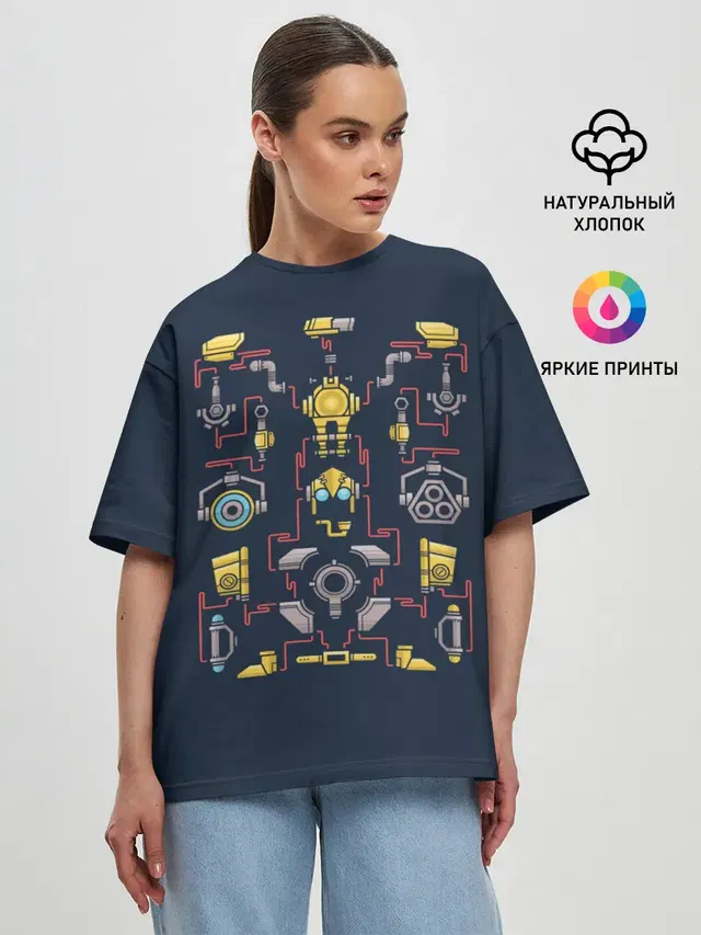 Женская футболка оверсайз