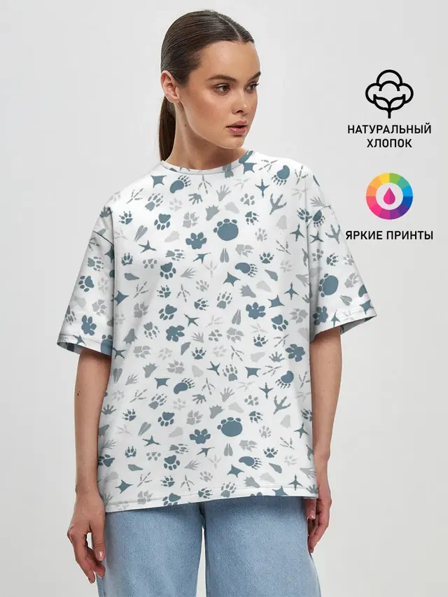 Женская футболка оверсайз