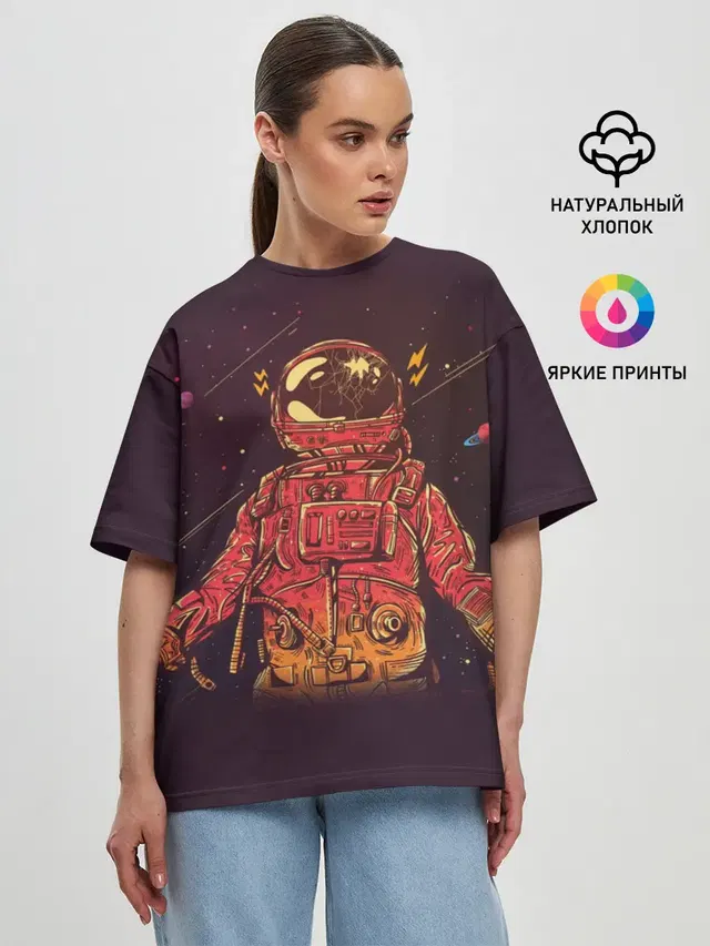 Женская футболка оверсайз