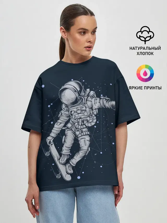 Женская футболка оверсайз