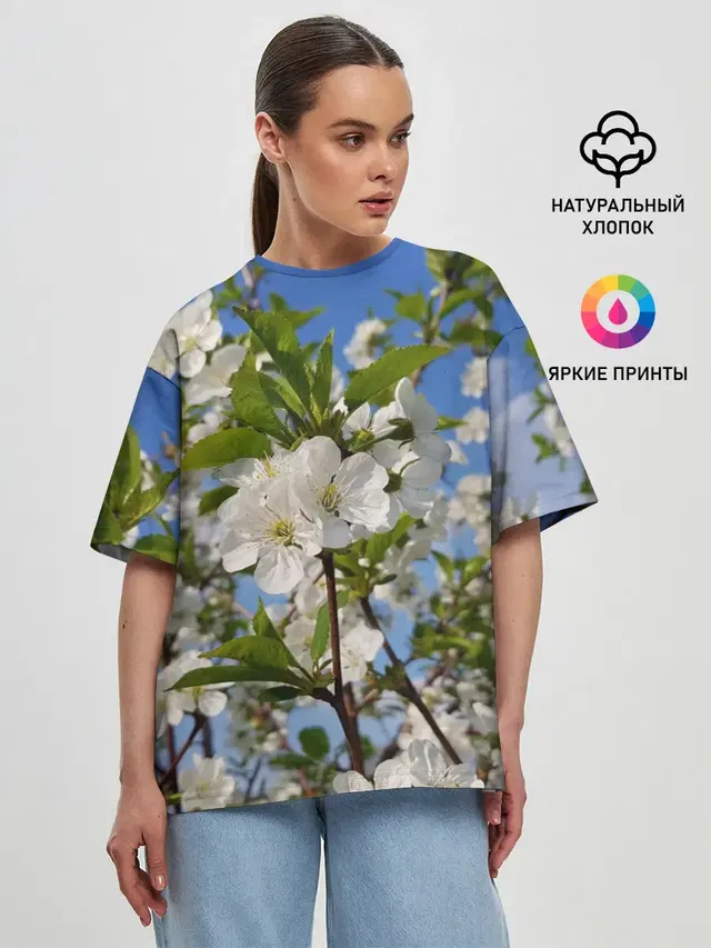 Женская футболка оверсайз