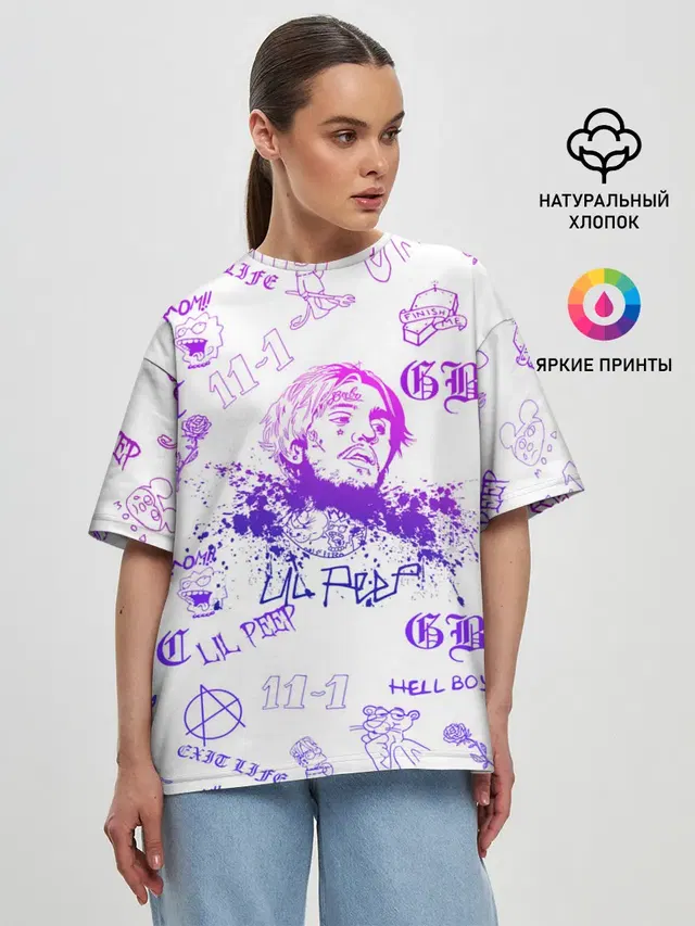 Женская футболка оверсайз
