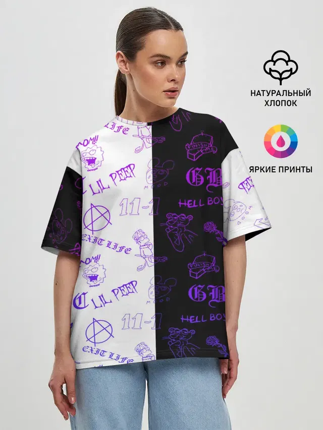 Женская футболка оверсайз