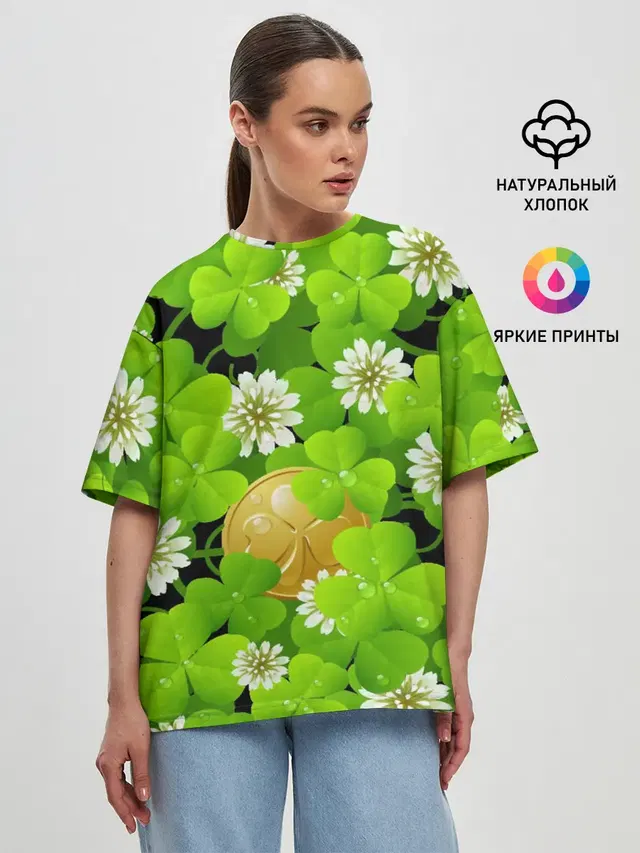 Женская футболка оверсайз