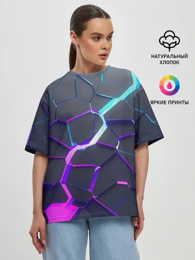 Женская футболка оверсайз