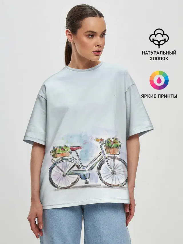 Женская футболка оверсайз