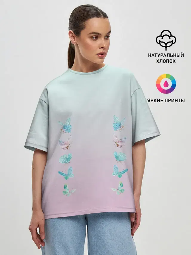 Женская футболка оверсайз
