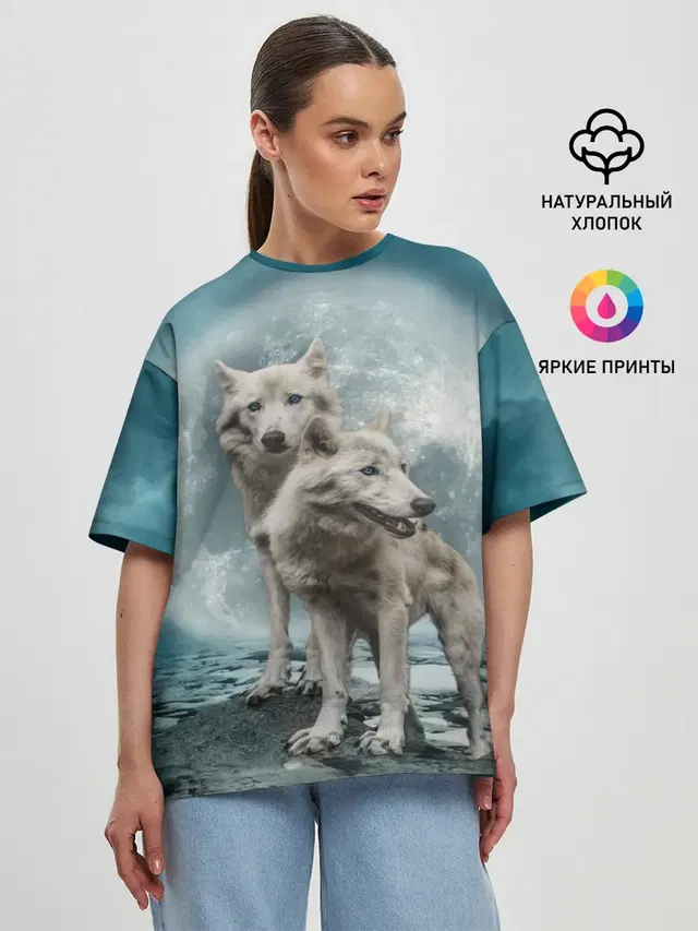 Женская футболка оверсайз