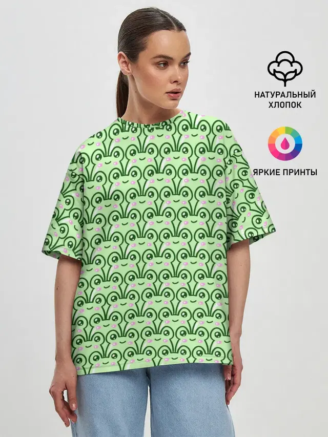 Женская футболка оверсайз