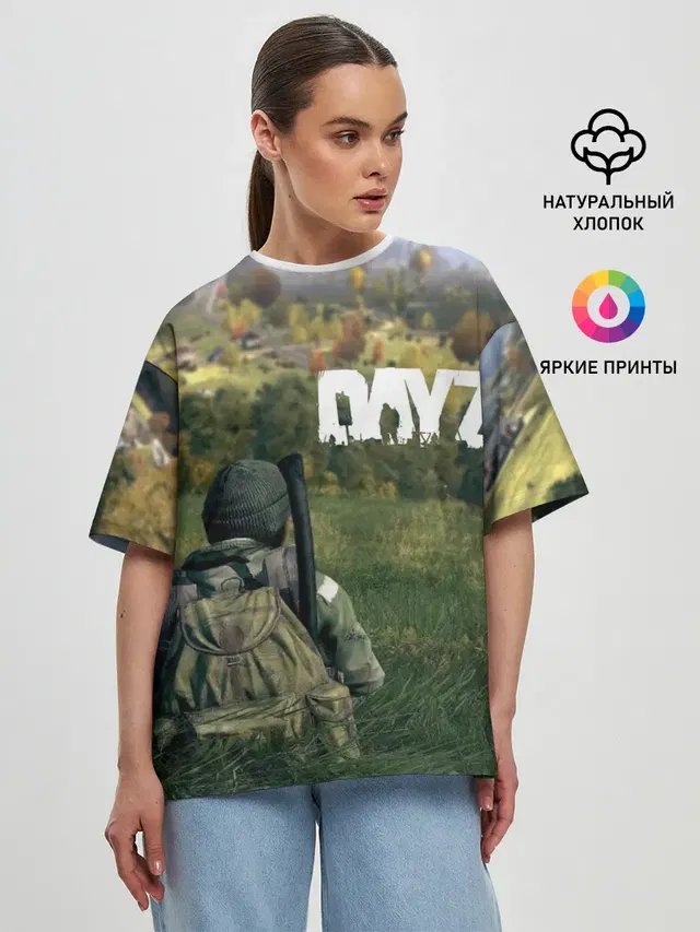 Женская футболка оверсайз