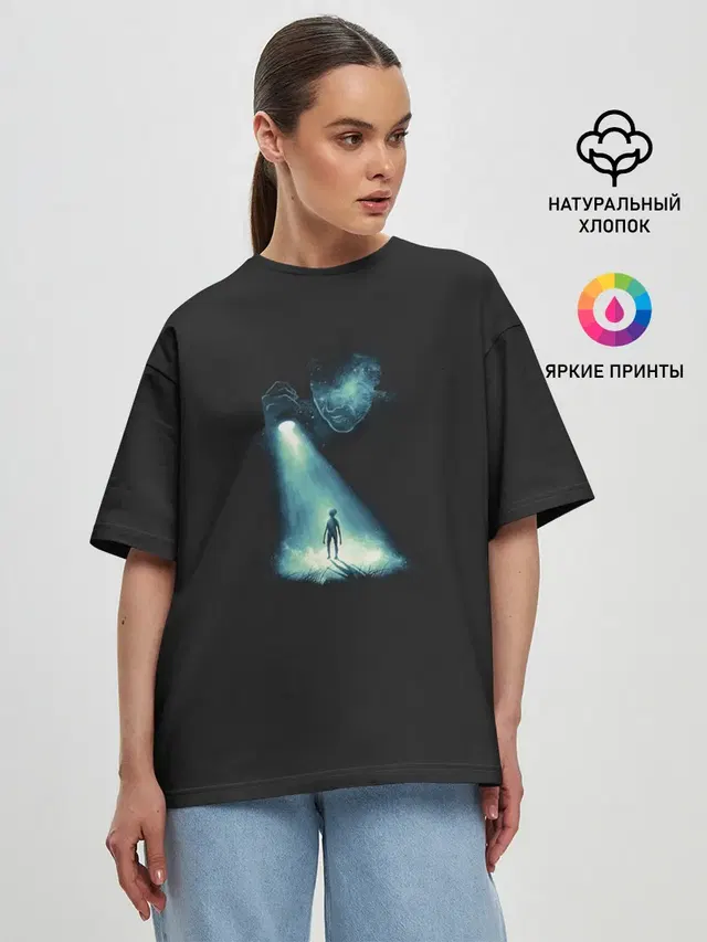 Женская футболка оверсайз