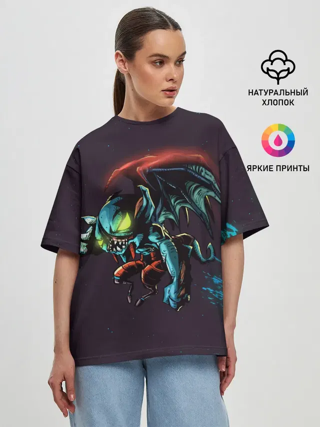 Женская футболка оверсайз