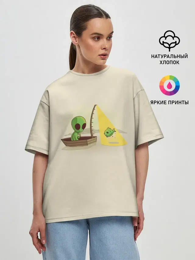 Женская футболка оверсайз