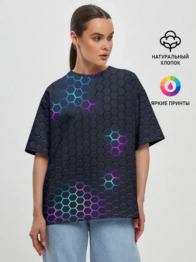 Женская футболка оверсайз