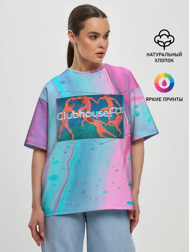 Женская футболка оверсайз