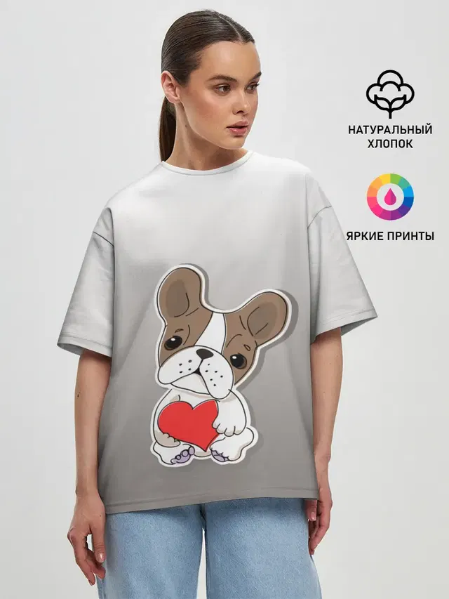 Женская футболка оверсайз