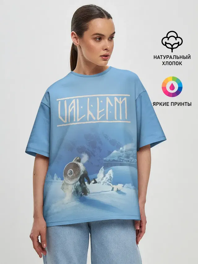 Женская футболка оверсайз с принтом «Valheim»