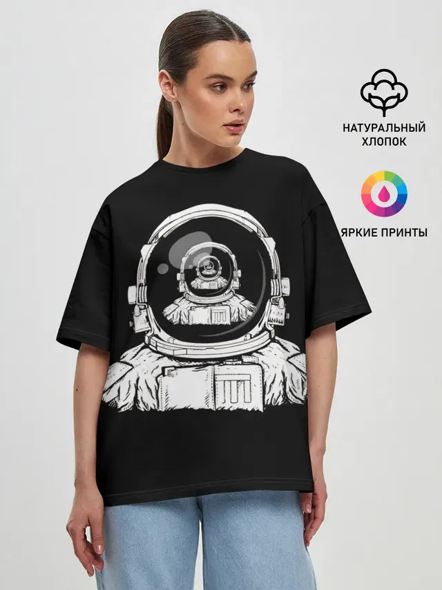 Женская футболка оверсайз