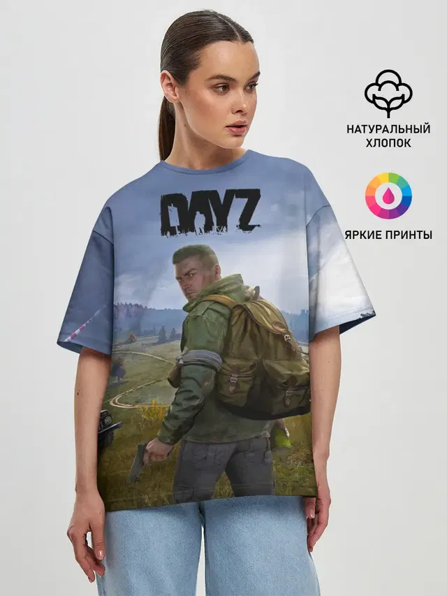 Женская футболка оверсайз с принтом «DayZ — ДэйЗи»