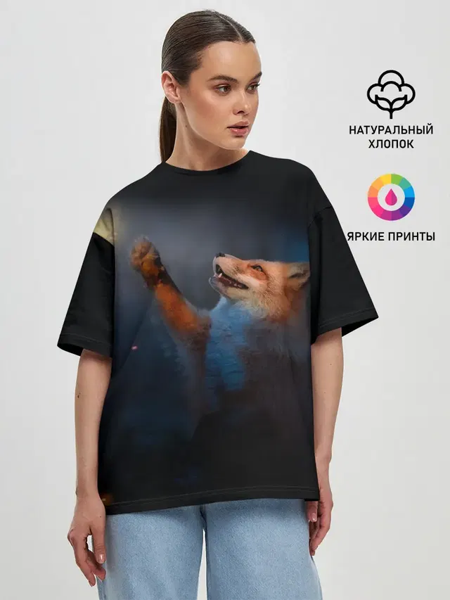 Женская футболка оверсайз