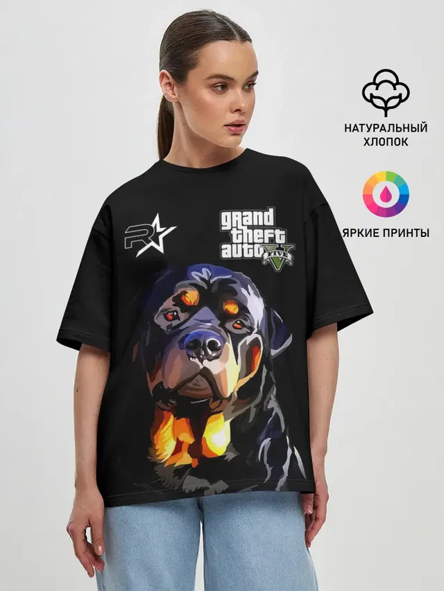 Женская футболка оверсайз
