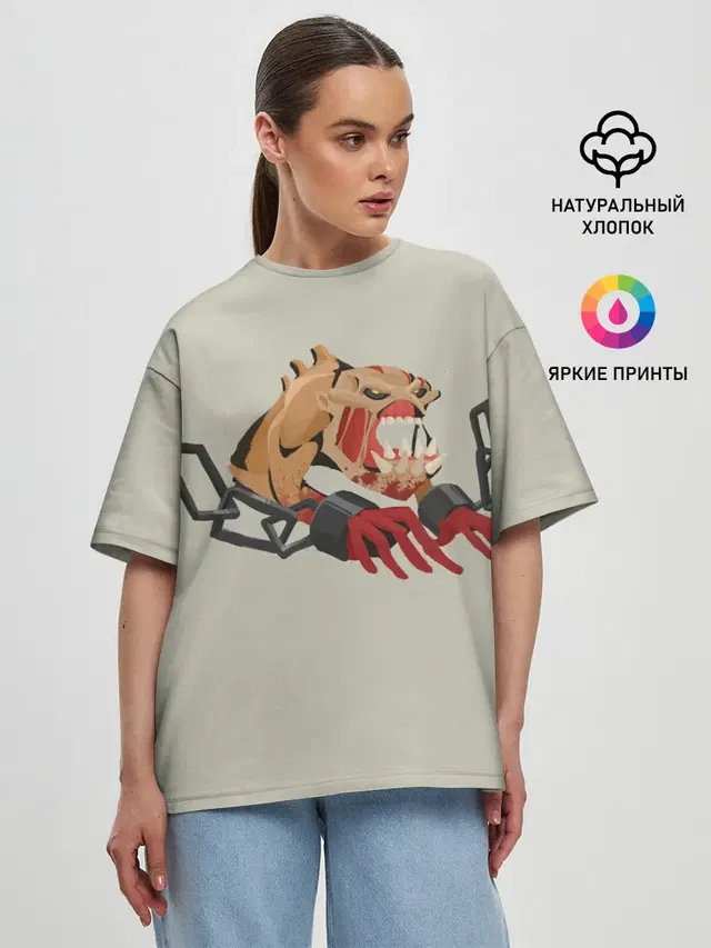 Женская футболка оверсайз