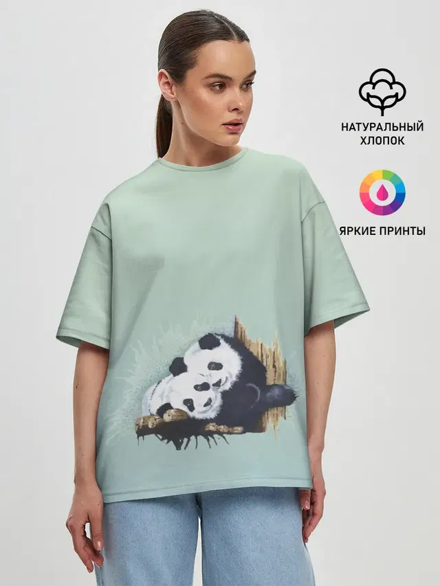 Женская футболка оверсайз