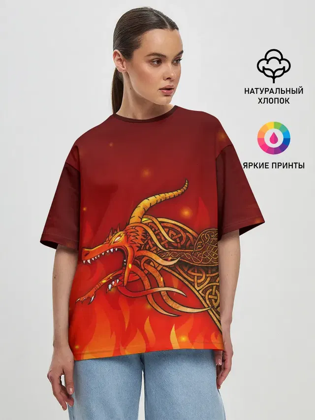 Женская футболка оверсайз