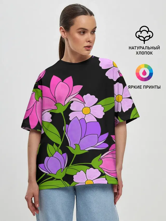 Женская футболка оверсайз