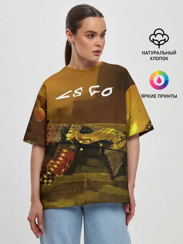 Женская футболка оверсайз