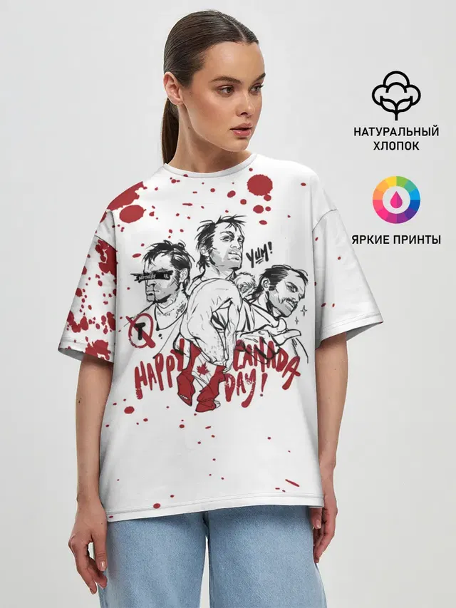 Женская футболка оверсайз