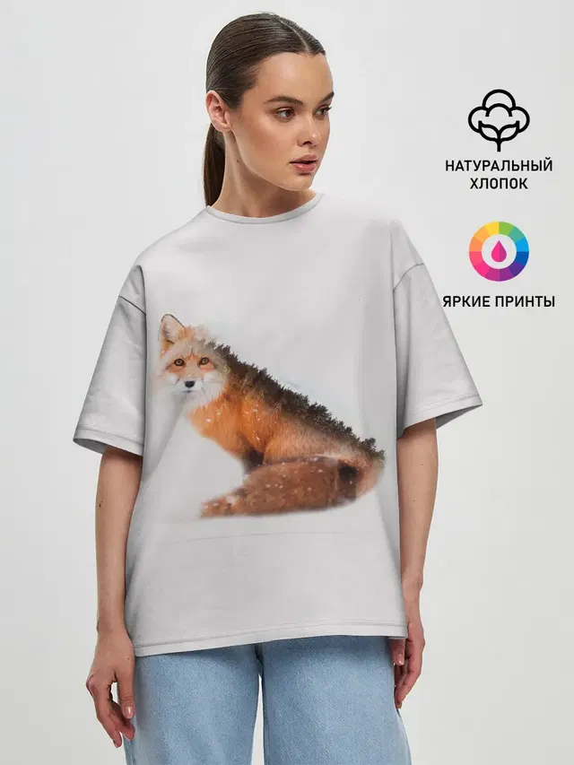 Женская футболка оверсайз